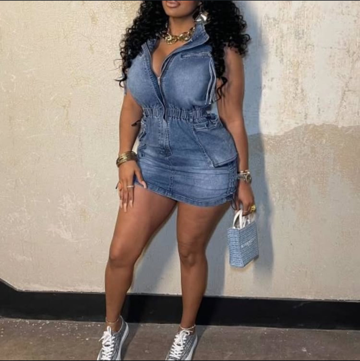 Denim dress