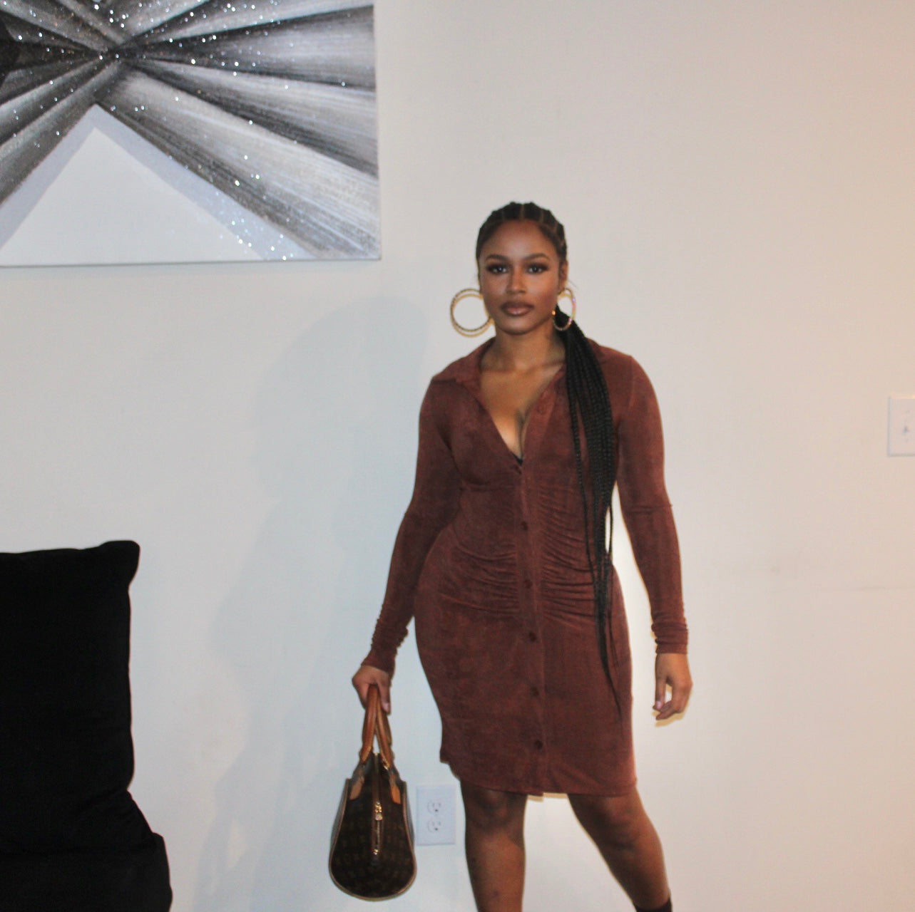 Chocolate brown dress